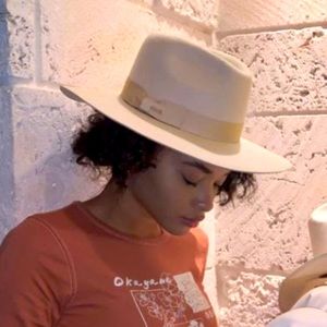 UO Flat Brim Felt Fedora Hat